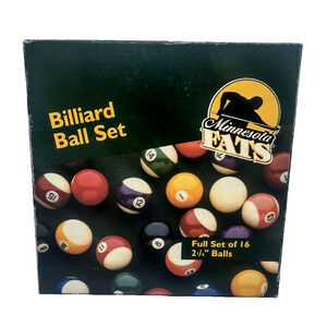 MINNESOTA Fats Billiard Ball Set (Sixteen 2 1/4 " Balls) Vintage Look W/Box